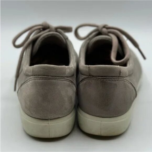 ECCO Women's Soft 7 Stitch Tie Warm Grey Sneaker Size 39 (Size 8) - Picture 5 of 9